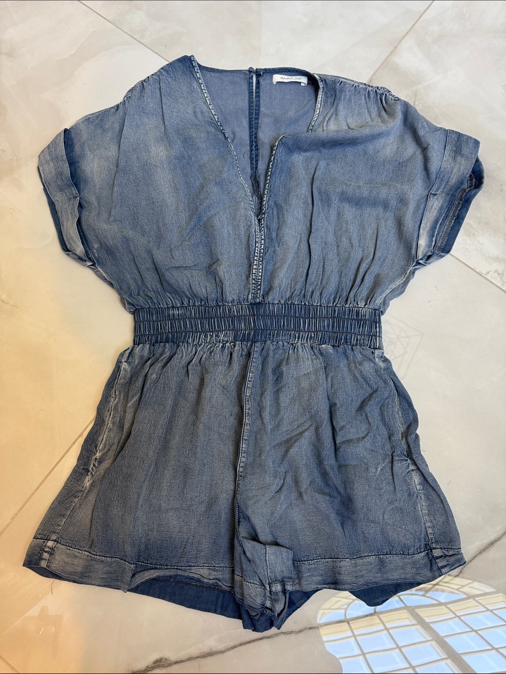 Mustard Seed Blue Jean Romper